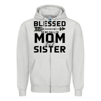 Blessed Mom And Sister Zipper Hoodie | Teevron