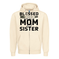 Sandshell Blessed Mom And Sister Zipper Hoodie - Bettercallsaul