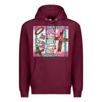 Burgundy he is risen Premium Hoodie - TumblerDesignByShophia