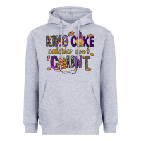 Heather Grey King cake calories don't count Heavyweight Hoodie - HowdyJamesFarm