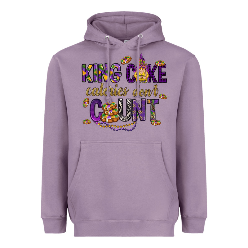King Cake Calories Don't Count Heavyweight Hoodie by HowdyJamesFarm | Teevron