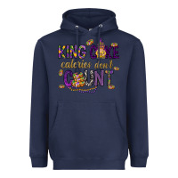 Navy King cake calories don't count Heavyweight Hoodie - HowdyJamesFarm