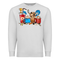 Dove Grey Hockey coffee cups Premium Sweatshirt - HowdyJamesFarm