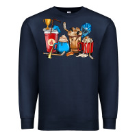 Navy Hockey coffee cups Premium Sweatshirt - HowdyJamesFarm