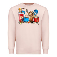 Pale Pink Hockey coffee cups Premium Sweatshirt - HowdyJamesFarm
