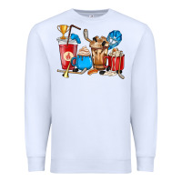 White Hockey coffee cups Premium Sweatshirt - HowdyJamesFarm