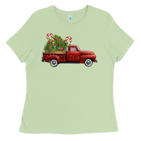 Matcha christmas trees truck Ladies Tee - FaDigitalArtStudio