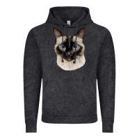 Vintage Black siamese face Vintage Hoodie - LillyAllenDesigns