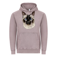 Vintage Zinc siamese face Vintage Hoodie - LillyAllenDesigns