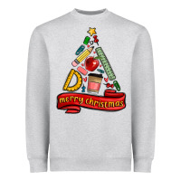 Heather Grey teacher tools christmas tree Heavyweight Sweatshirt - MaliasSmallBusiness