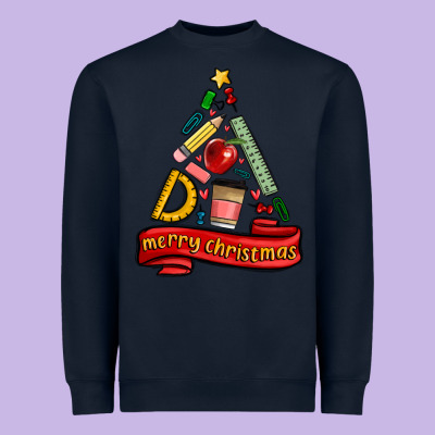 Teacher Tools Christmas Tree Heavyweight Sweatshirt Designed By Maliassmallbusiness
