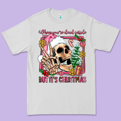 When You're Dead Inside But It's Christmas Premium Tee Designed By Adodesignshop