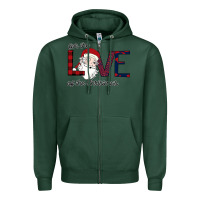 Sports Green For The Love Of The Christmas Zipper Hoodie - Bettercallsaul