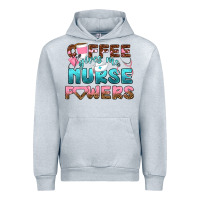 Heather Grey coffee gives me nurse powers bbs Urban Hoodie - BundleAndBundleShop