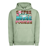 Pigment Oil Green coffee gives me nurse powers bbs Urban Hoodie - BundleAndBundleShop
