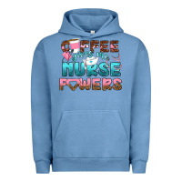 Pigment Pebble Blue coffee gives me nurse powers bbs Urban Hoodie - BundleAndBundleShop