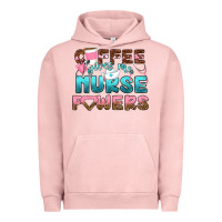 Pigment Salmon coffee gives me nurse powers bbs Urban Hoodie - BundleAndBundleShop