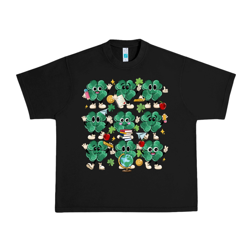 Teacher St Patrick Day Clovers Urban Heavy Tee by MaliasSmallBusiness | Teevron