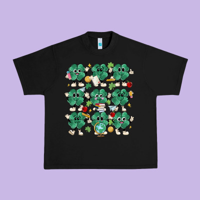 Teacher St Patrick Day Clovers Urban Heavy Tee Designed By Maliassmallbusiness