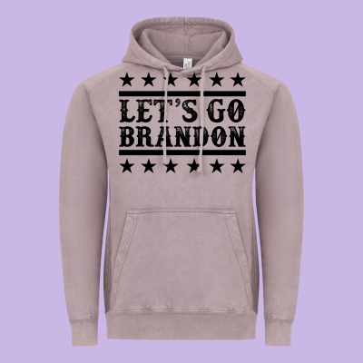 Let's Go Brandon Black Vintage Hoodie Designed By Jasminsmagicworld