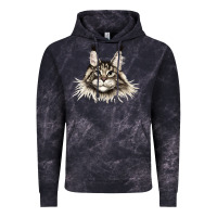 Cloud Black Maine Coon Cat Face Vintage Hoodie - LillyAllenDesigns