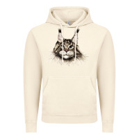 Vintage Artic Maine Coon Cat Face Vintage Hoodie - LillyAllenDesigns