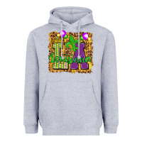 Heather Grey Louisiana leopard with balloons Heavyweight Hoodie - HowdyJamesFarm