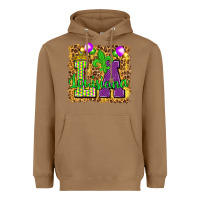 Toasted Coconut Louisiana leopard with balloons Heavyweight Hoodie - HowdyJamesFarm