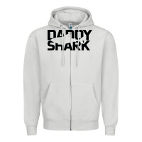 Dove Grey Daddy Shark Zipper Hoodie - Bettercallsaul