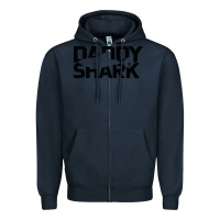 Navy Daddy Shark Zipper Hoodie - Bettercallsaul