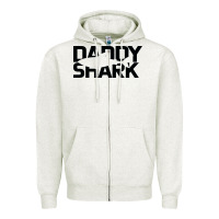 Oatmeal Heather Daddy Shark Zipper Hoodie - Bettercallsaul