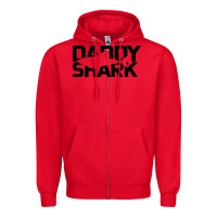 Red Daddy Shark Zipper Hoodie - Bettercallsaul