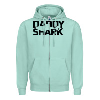 Seafoam Daddy Shark Zipper Hoodie - Bettercallsaul