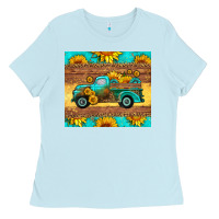 Baby Blue farm truck tumbler Ladies Tee - HRA Design Shop