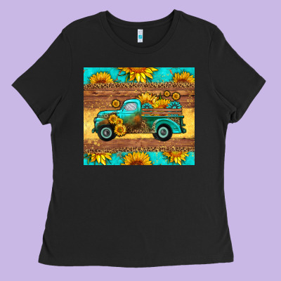 Farm Truck Tumbler Ladies Tee Designed By Hra Design Shop