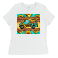 White farm truck tumbler Ladies Tee - HRA Design Shop