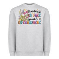 Heather Grey kindness is free sprinkle it everywhere Heavyweight Sweatshirt - MaliasSmallBusiness