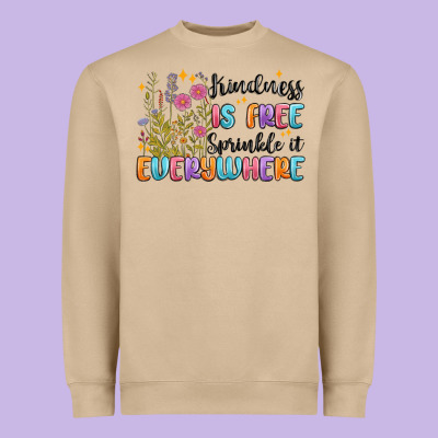 Kindness Is Free Sprinkle It Everywhere Heavyweight Sweatshirt Designed By Maliassmallbusiness
