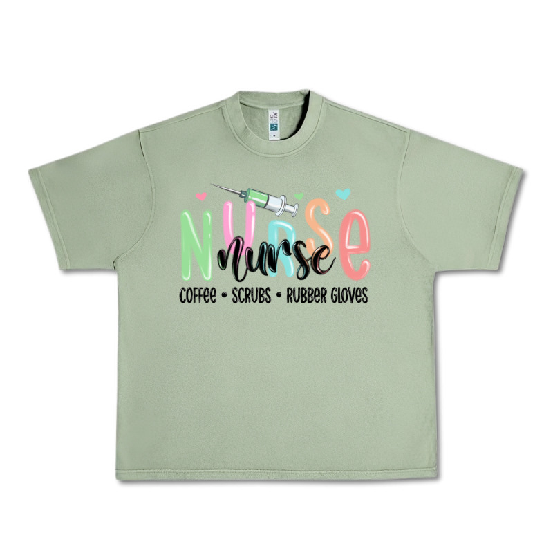 Coffee Scrubs Rubber Gloves Nurse Urban Heavy Tee by MaliasSmallBusiness | Teevron