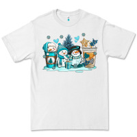 White winter snowman coffee cups Premium Tee - AdoDesignShop