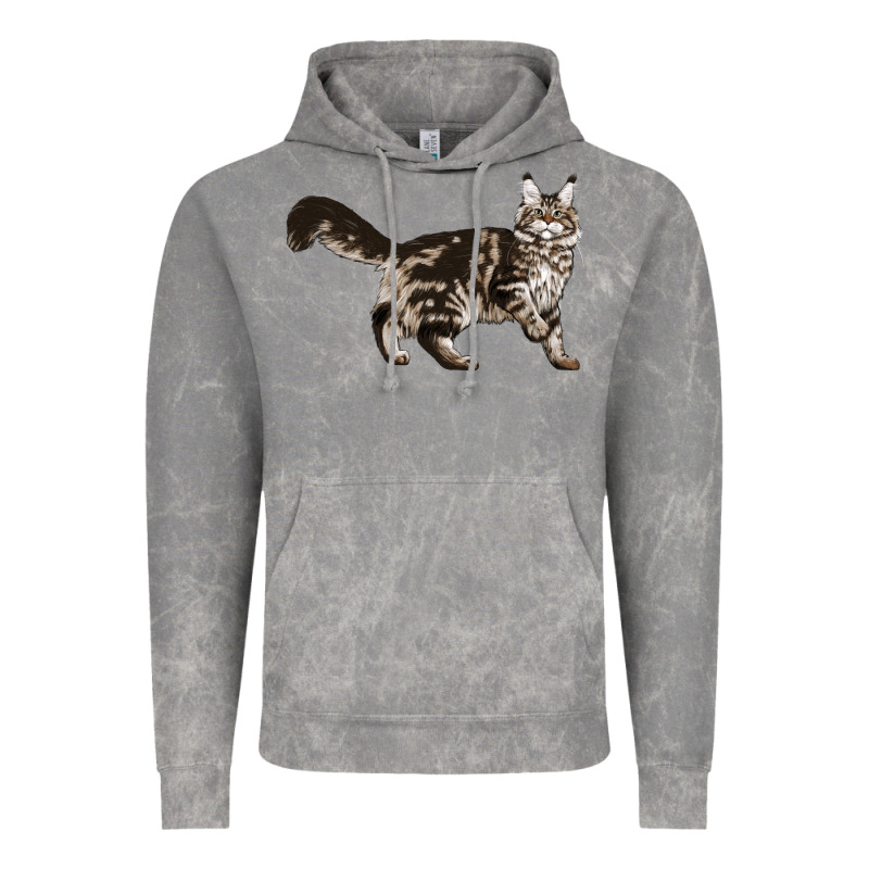 Maine Coon Cat Vintage Hoodie by LillyAllenDesigns | Teevron