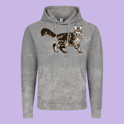 Maine Coon Cat Vintage Hoodie Designed By Lillyallendesigns