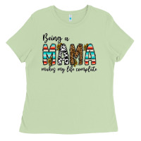 Matcha being mama makes my life complate Ladies Tee - CowhideDigitalArt