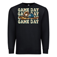 Black game day baseball Premium Sweatshirt - HowdyJamesFarm