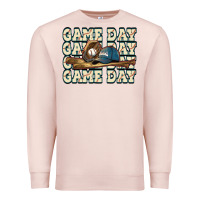 Pale Pink game day baseball Premium Sweatshirt - HowdyJamesFarm