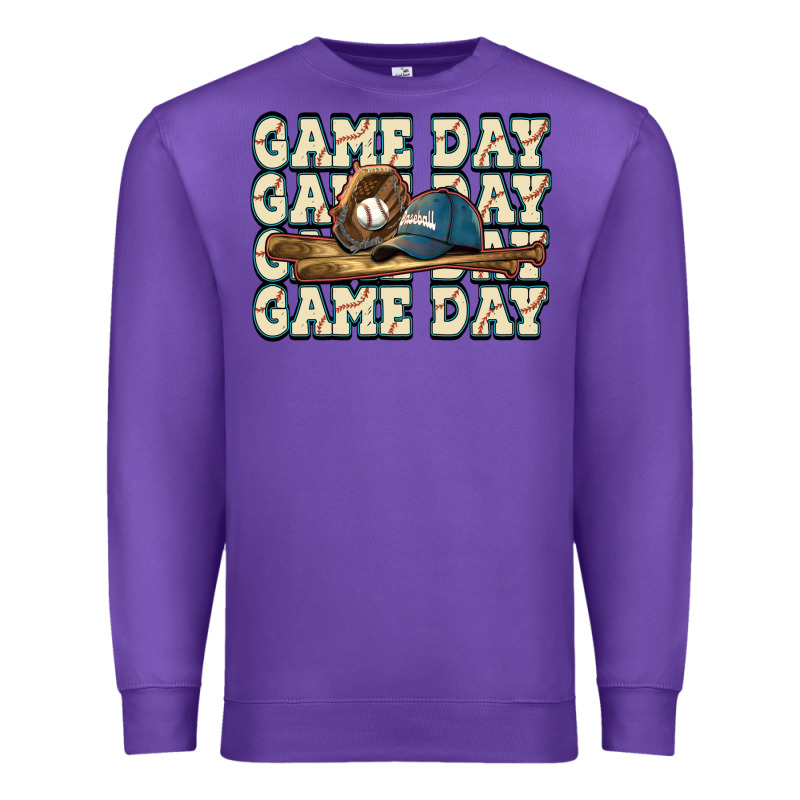 Game Day Baseball Premium Sweatshirt by HowdyJamesFarm | Teevron