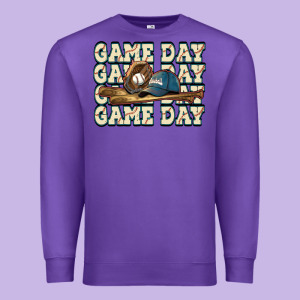 Game Day Baseball Premium Sweatshirt Designed By Howdyjamesfarm