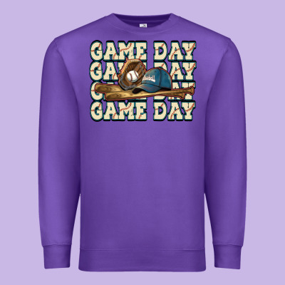 Game Day Baseball Premium Sweatshirt Designed By Howdyjamesfarm