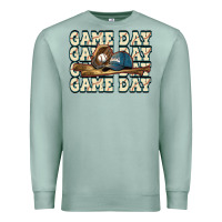 Seafoam game day baseball Premium Sweatshirt - HowdyJamesFarm