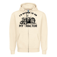 Sandshell I D Rather Be On My Tractor Zipper Hoodie - Bettercallsaul